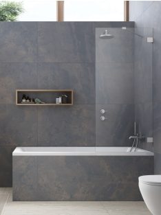   Radaway Essenza Pro Brushed Nickel PNJ II szálcsiszolt króm kádparaván 80 átlátszó
