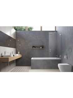   Radaway Essenza Pro Brushed Nickel PNJ II szálcsiszolt króm kádparaván 60 átlátszó