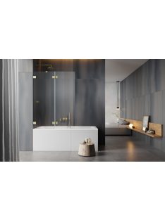  Radaway Essenza Pro Brushed Gold PND II szálcsiszolt arany kádparaván 110 átlátszó jobbos