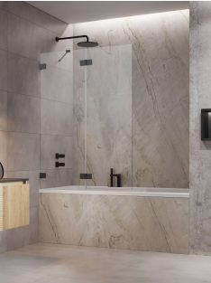   Radaway Essenza Pro Brushed GunMetal PND II szálcsiszolt fegyvermetál kádparaván 140 átlátszó jobbos