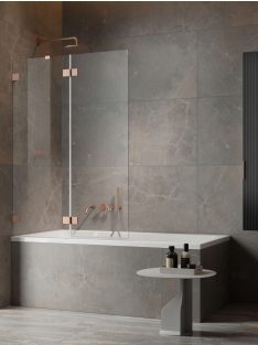   Radaway Essenza Pro Brushed Copper PND II szálcsiszolt réz kádparaván 130 átlátszó jobbos