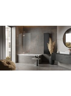   Radaway Essenza Pro Brushed Copper PND II szálcsiszolt réz kádparaván 100 átlátszó jobbos