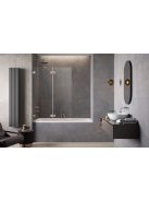 Radaway Essenza Pro Brushed Nickel PND II szálcsiszolt króm kádparaván 110 átlátszó balos