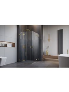   Radaway Essenza Pro Brushed Gold KDD szögletes szálcsiszolt arany zuhanykabin 90x90 átlátszó