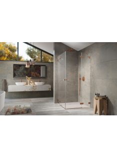   Radaway Essenza Pro Brushed Copper KDD szögletes szálcsiszolt réz zuhanykabin 80x80 átlátszó