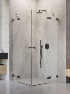   Radaway Essenza Pro Brushed GunMetal KDD szögletes szálcsiszolt fegyvermetál zuhanykabin 80x80 átlátszó