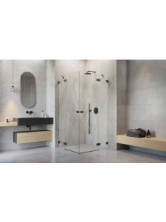   Radaway Essenza Pro Brushed GunMetal KDD szögletes szálcsiszolt fegyvermetál zuhanykabin 80x100 átlátszó
