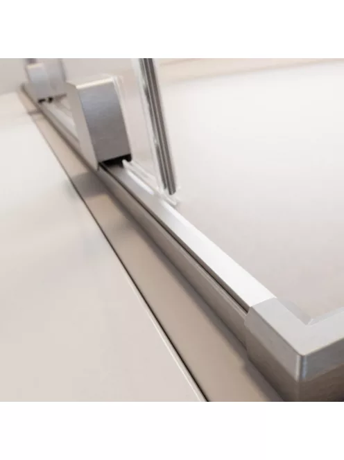 Radaway Furo Brushed Nickel KDJ szögletes szálcsiszolt króm zuhanykabin 100x110 átlátszó balos