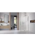 Radaway Furo Brushed Nickel KDJ szögletes szálcsiszolt króm zuhanykabin 110x100 átlátszó jobbos